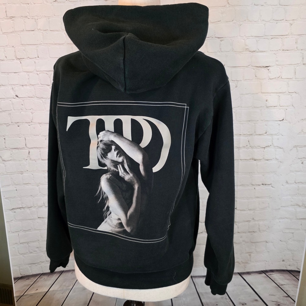 Rare Taylor Swift TTPD Spotify Exclusive Limited Edition Black Hoodie Size Small